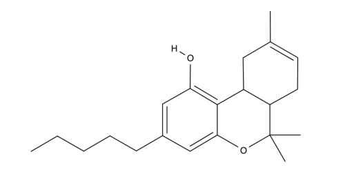 ∆8 Tetraydrocannabinol chemical structure