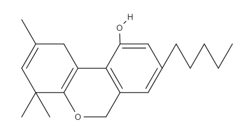 Trans tetrahydrocannabinol chemical structure